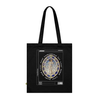 Equilibrium Tote bag - Geometry Aesthetic art Organic Cotton black tote bag - Aesthetic vintage bag