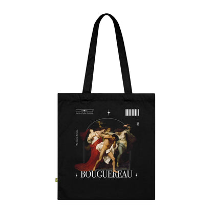 Tribute to Boguereau tote bag - Goth art tote bag - Dark art tote bag-  Organic Cotton black tote bag - Aesthetic vintage bag