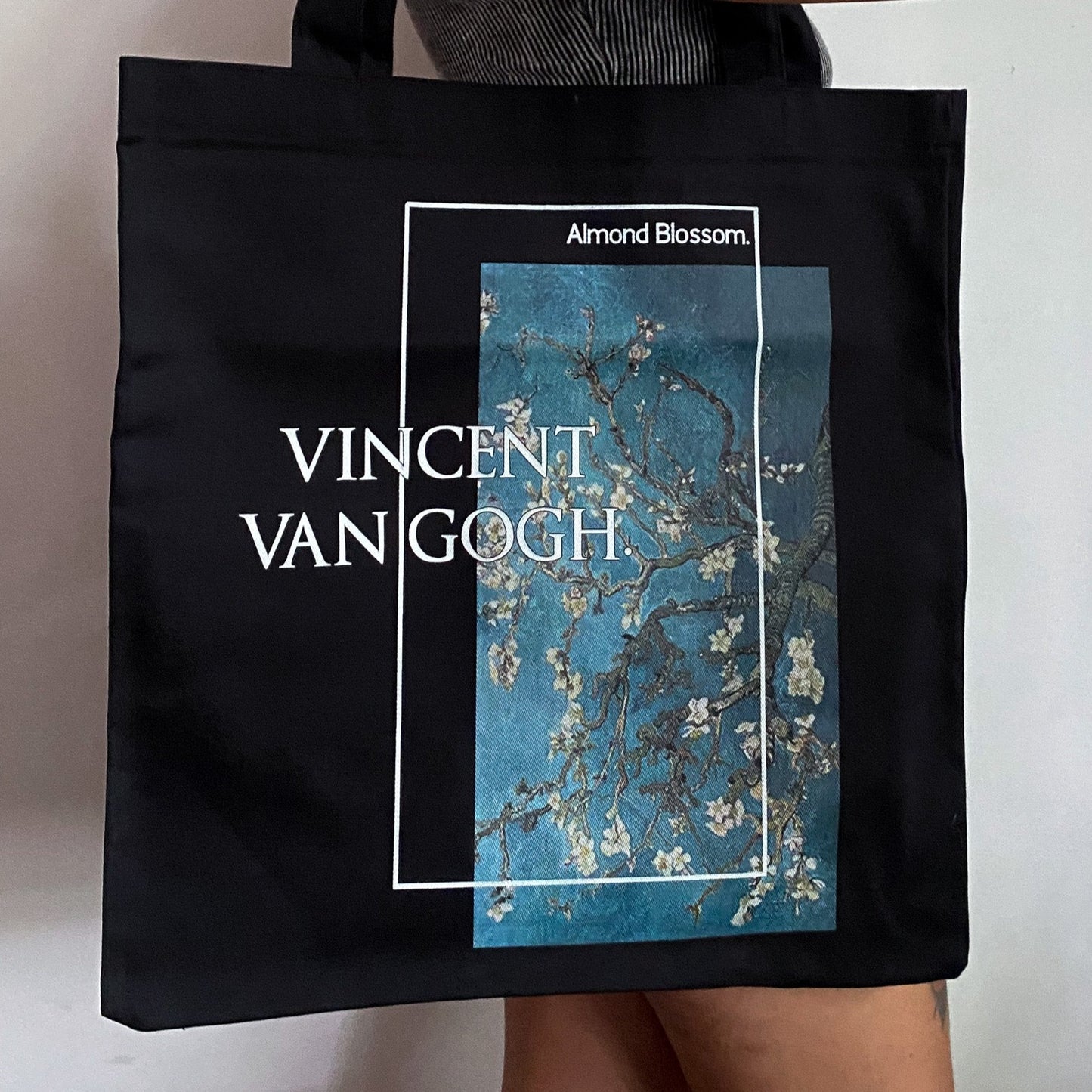 Almond Blossoms - Van Gogh Black tote bag
