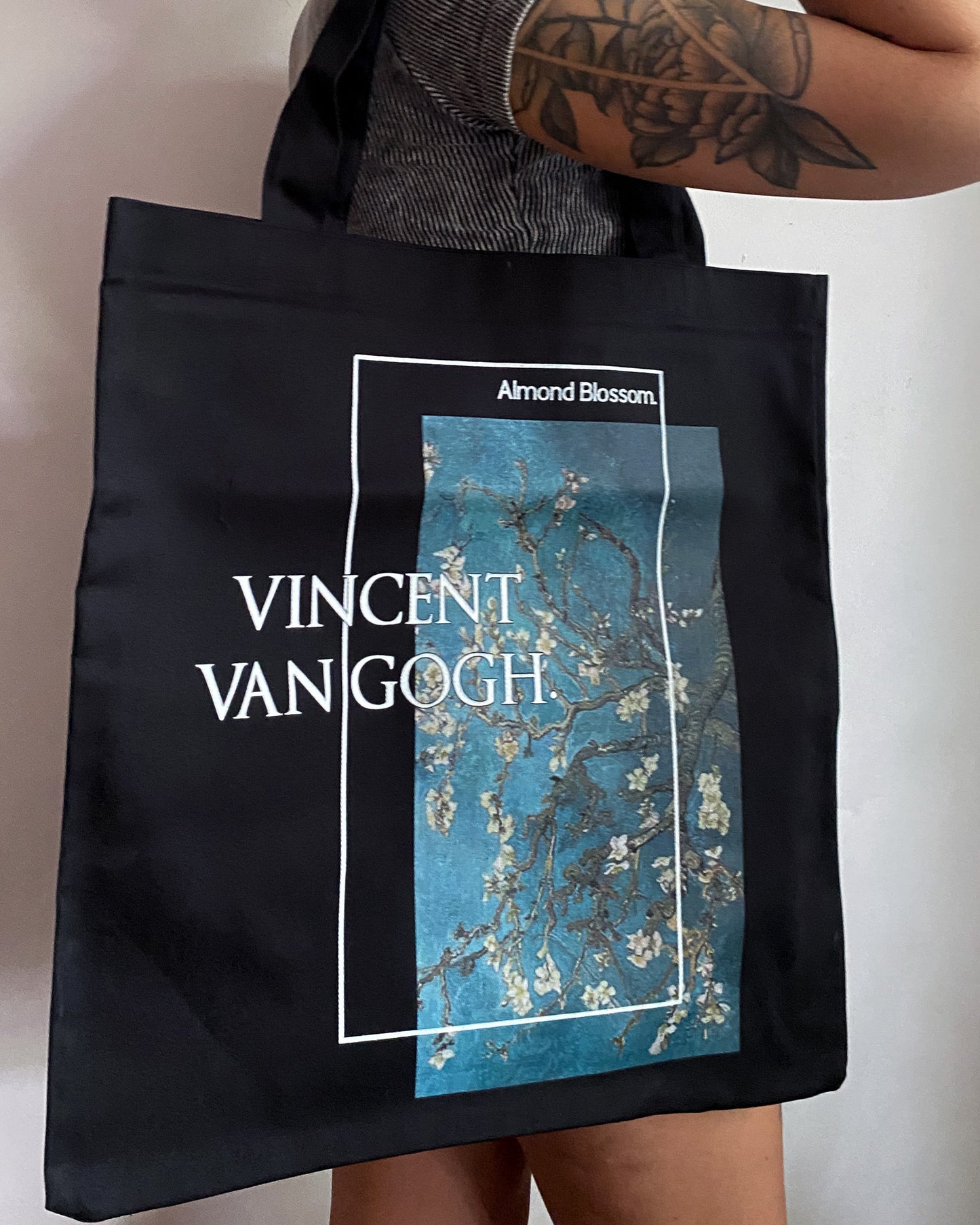 Almond Blossoms - Van Gogh Black tote bag