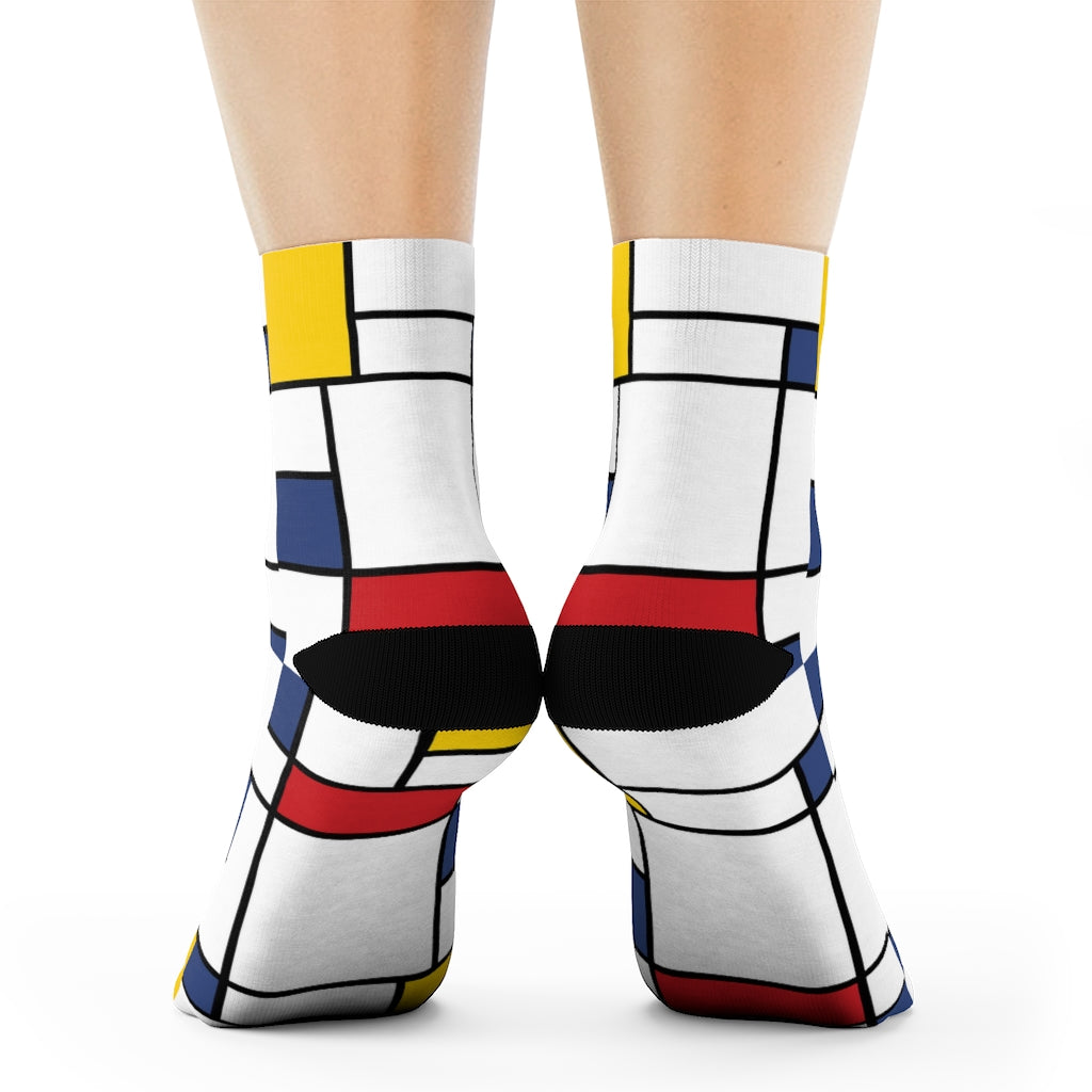 Mondrian composition Socks