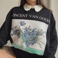 Van Gogh Sweatshirt - Irises Art lover Aesthetic Hoodie
