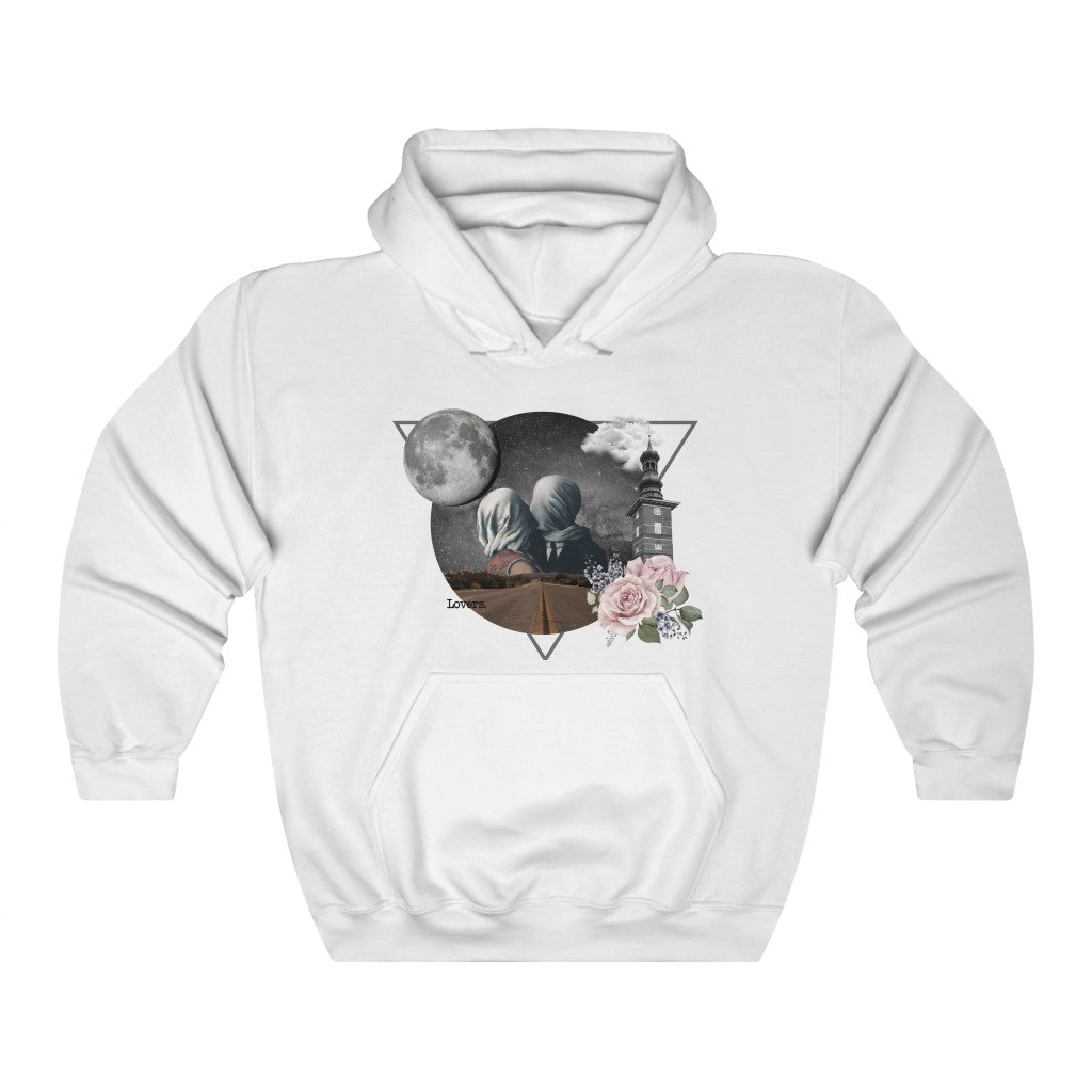 Magritte Hoodie - The lovers & Moon