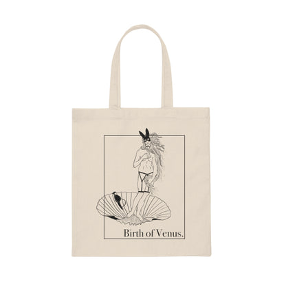 Birth of venus illustration Tote Bag - Afrodita bdsm art tote bag