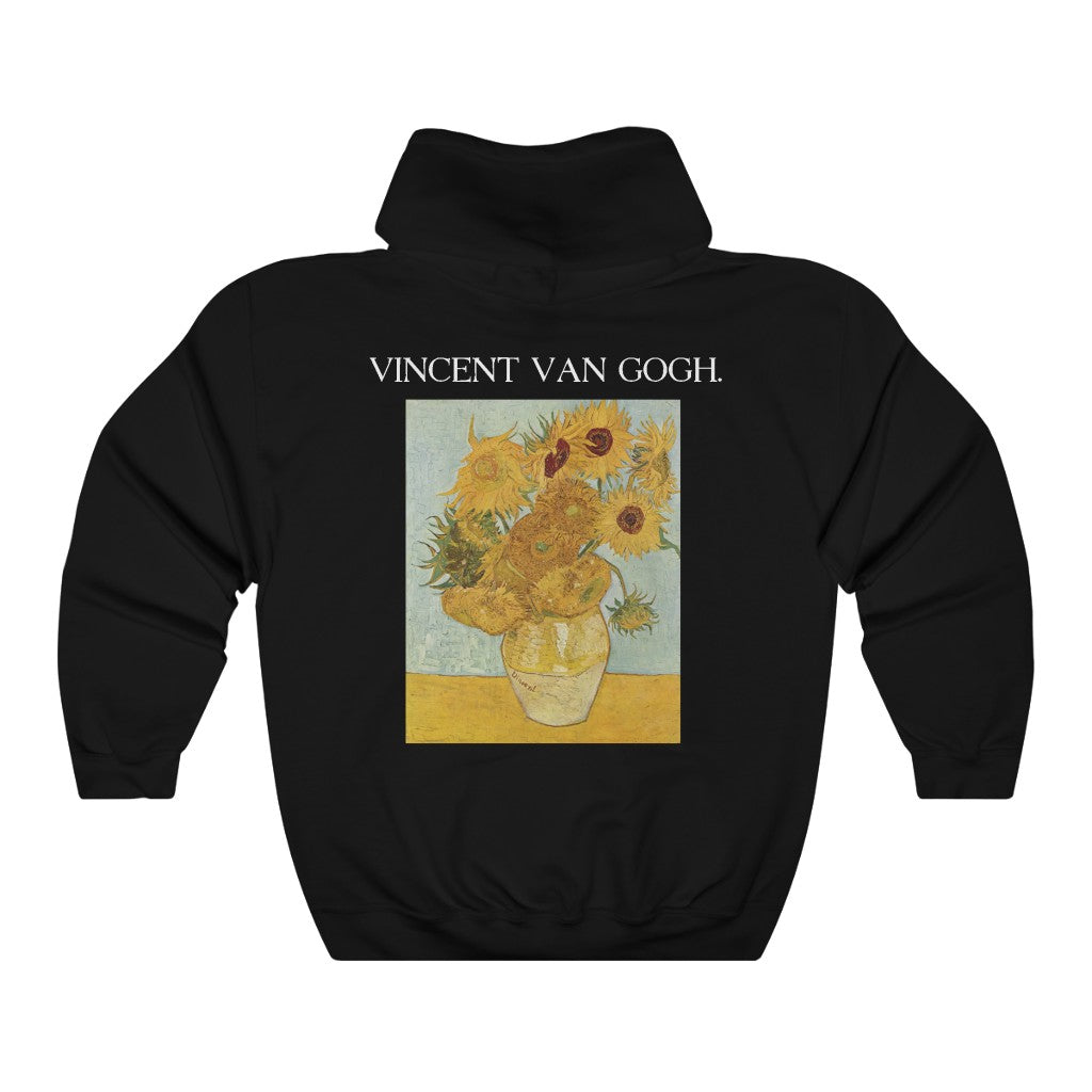 Vincent Van Gogh Hoodie - Sunflowers Backprint