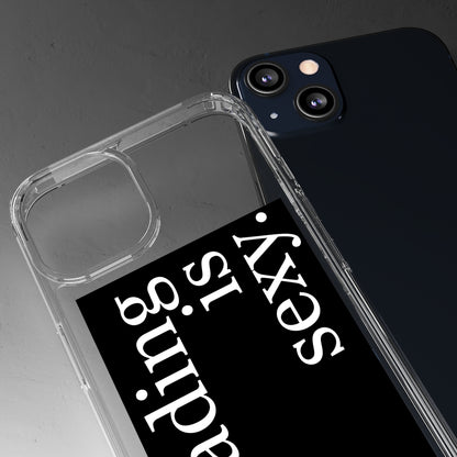 Reading is Sexy Phone Case - Aesthetic Book lover Iphone case - Samsung Case - Art lover tumblr Phone Case - Scratch Resistant Case