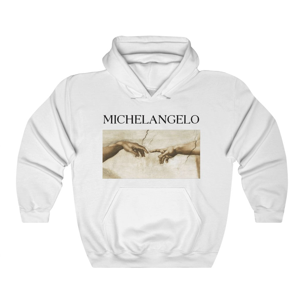 Michelangelo Hoodie- Unisex vintage art hooded - The creation of Adam %100 High Quality Cotton - Aesthetic men hoodie women hoodie Vintage