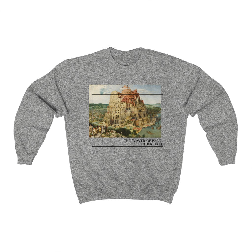 Tower of Babel Art Sweatshirt - Bruegel