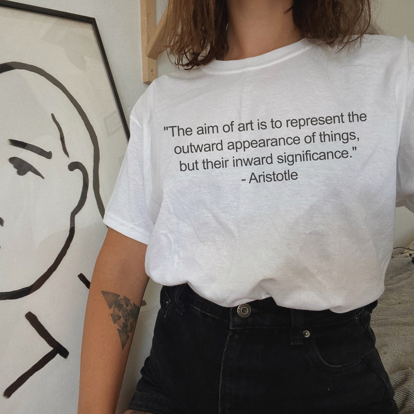 Aristotle art quote shirt
