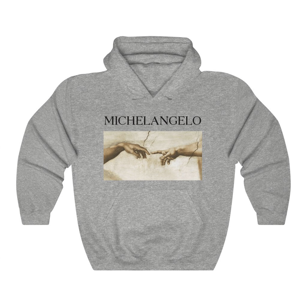 Michelangelo Hoodie- Unisex vintage art hooded - The creation of Adam %100 High Quality Cotton - Aesthetic men hoodie women hoodie Vintage