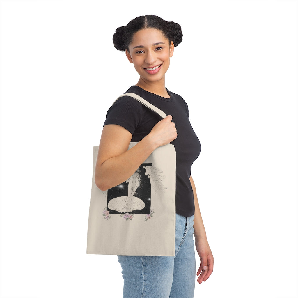 Birth of Venus Tote Bag - Afrodita black illustration Tote bag vintage