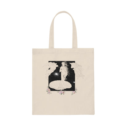 Birth of Venus Tote Bag - Afrodita black illustration Tote bag vintage