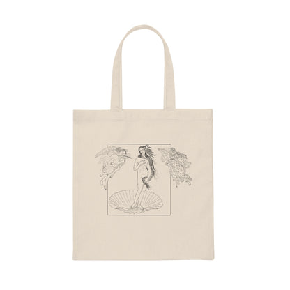 Birth of Venus Tote Bag - Aesthetic art vintage tote bag Botticelli