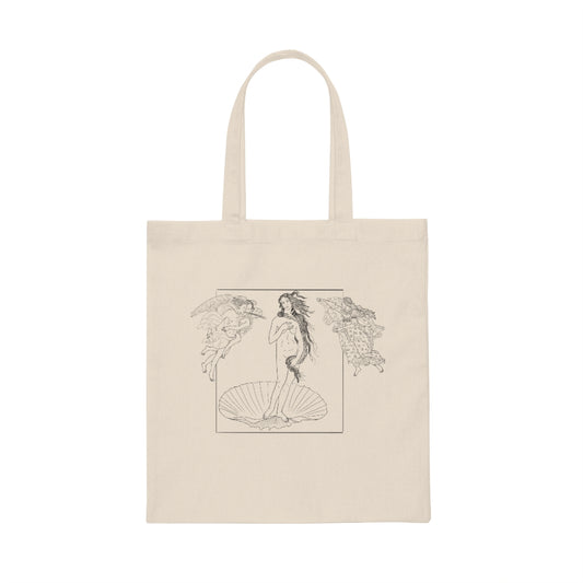 Birth of Venus Tote Bag - Aesthetic art vintage tote bag Botticelli