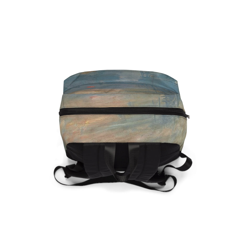 Soleil levant - Claude Monet Backpack