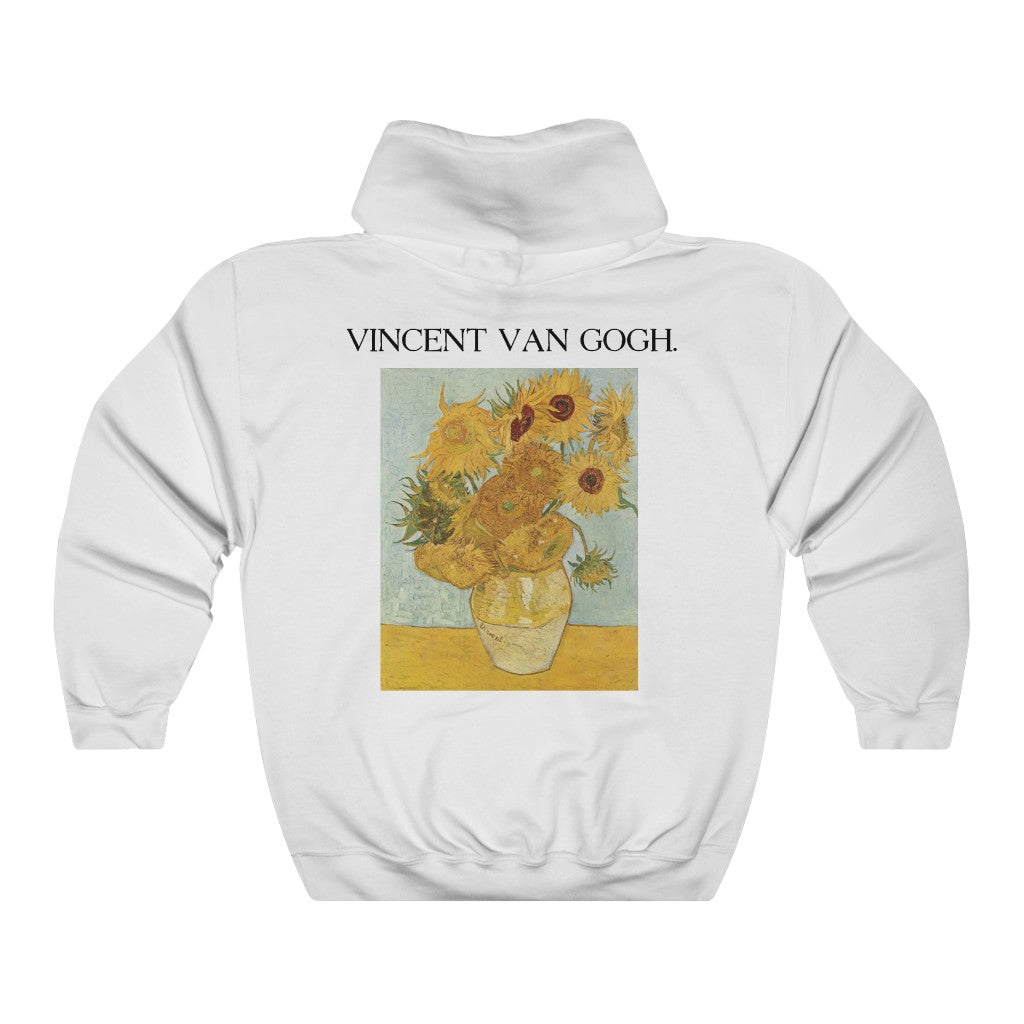 Vincent Van Gogh Hoodie - Sunflowers Backprint