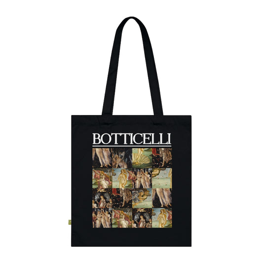 Botticelli Collage black Tote bag