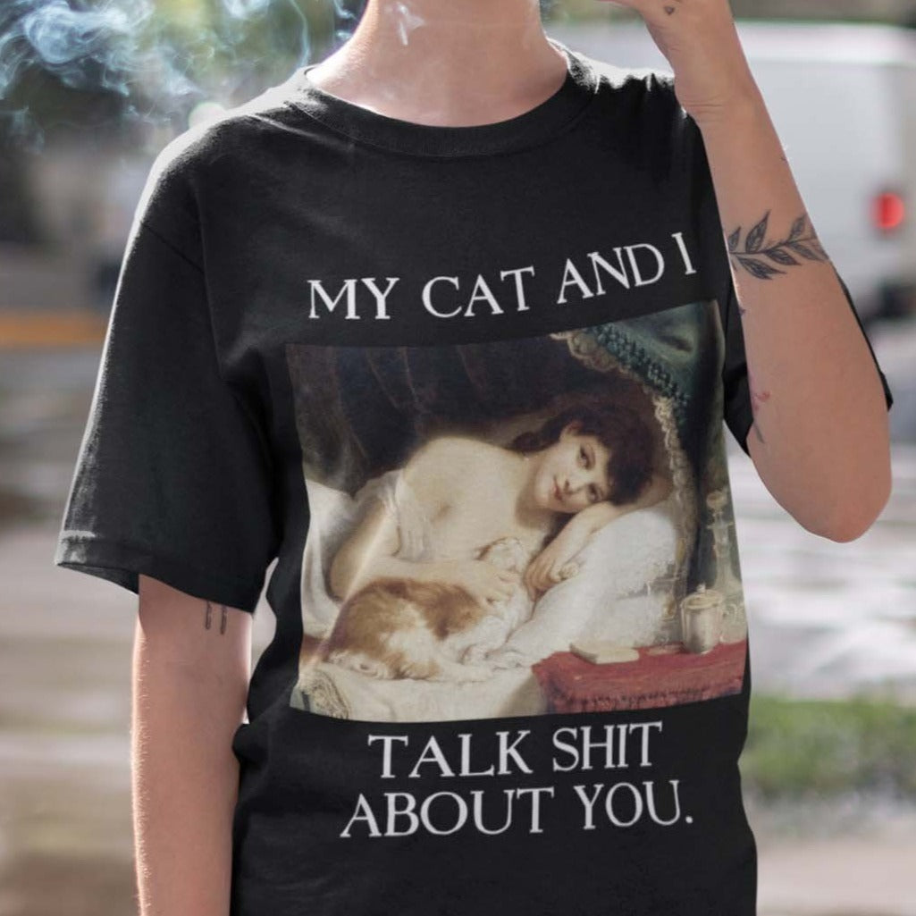 Cat Lover Art Unisex Shirt - Funny Classic Art Aesthetic clothing